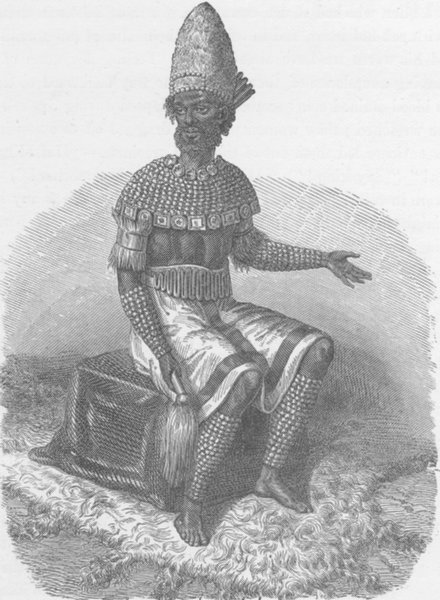 Associate Product CONGO. Kazembe, or King of Lunda, South of Lake Mweru 1891 old antique print