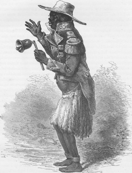 NIGERIA. Yondogowiro, King of the Sacred Isles, Lake Jonanga 1891 old print