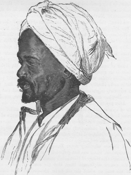 Associate Product SUDAN. Male Nubian 1891 old antique vintage print picture