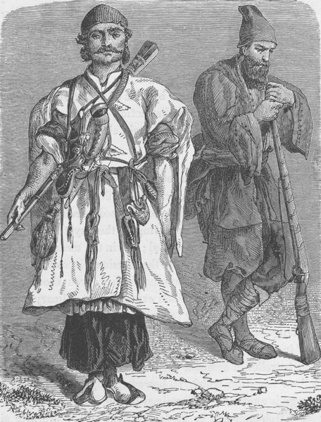 IRAN.Lour and Baktyaree.Types of the wandering tribes of Persia(Iran) 1891