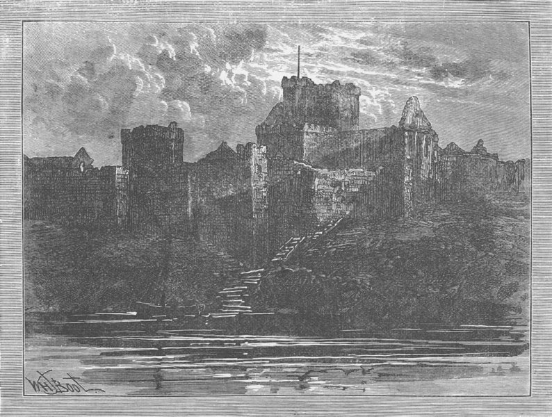 Associate Product CASTLES. Peel castle, Isle of Man 1893 old antique vintage print picture