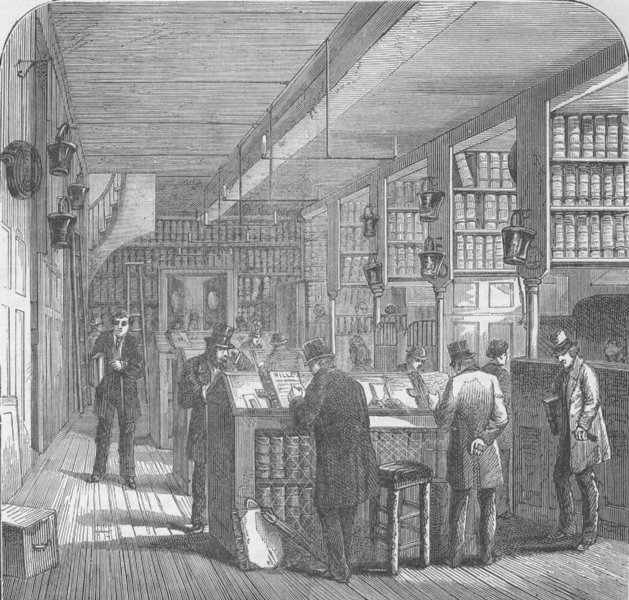 Associate Product CITY OF LONDON. The prerogative Office, Doctors' Commons, 1860 c1880 old print