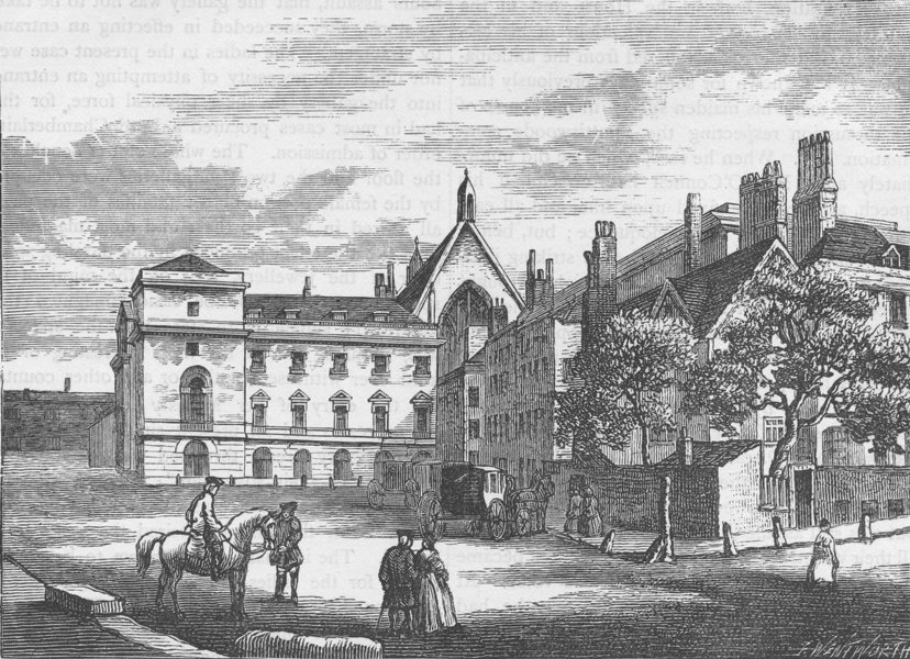 Associate Product WESTMINSTER. Old Palace Yard in 1796 (from a drawing by Miller). London c1880
