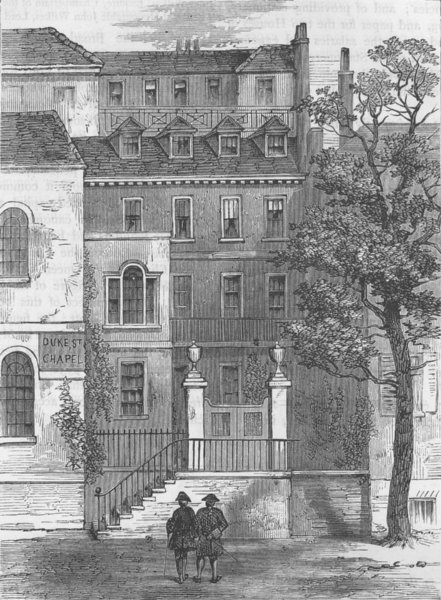 Associate Product WESTMINSTER. Judge Jeffreys' House in Duke Street. London c1880 old print