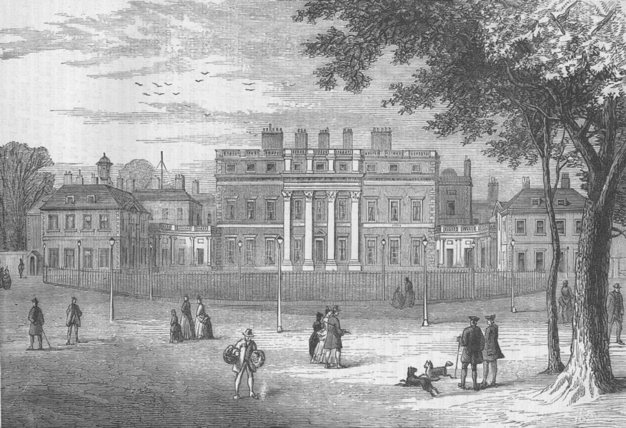 Associate Product BUCKINGHAM PALACE. Buckingham House in 1775. London c1880 old antique print