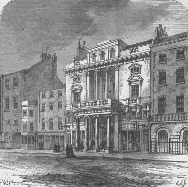 ST.JAMES'S. St.James's Theatre. London c1880 old antique vintage print picture