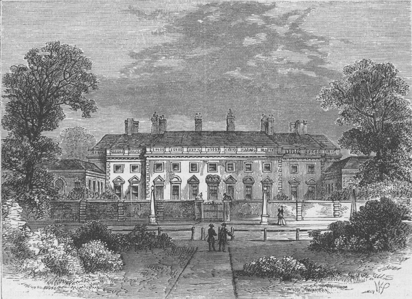 Associate Product THE BRITISH MUSEUM. Bedford House, in 1772. London c1880 old antique print