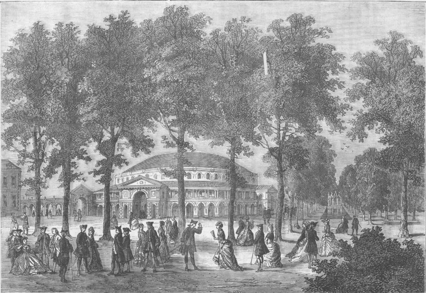 Associate Product CHELSEA. The rotunda, Ranelagh Gardens, in 1750. London c1880 old print