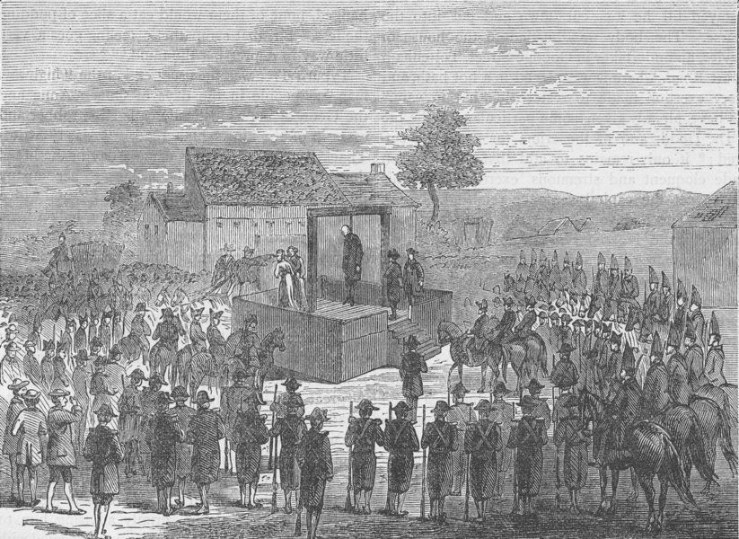 TYBURNIA (NOW MARBLE ARCH). Execution of Lord Ferrers at Tyburn. London c1880