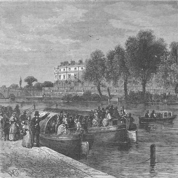 PADDINGTON. The Paddington Canal, 1840. London c1880 old antique print picture