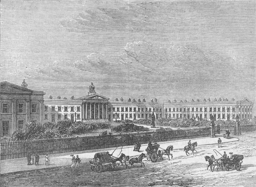 THE OLD KENT ROAD. The Licensed Victuallers' asylum. London c1880 print