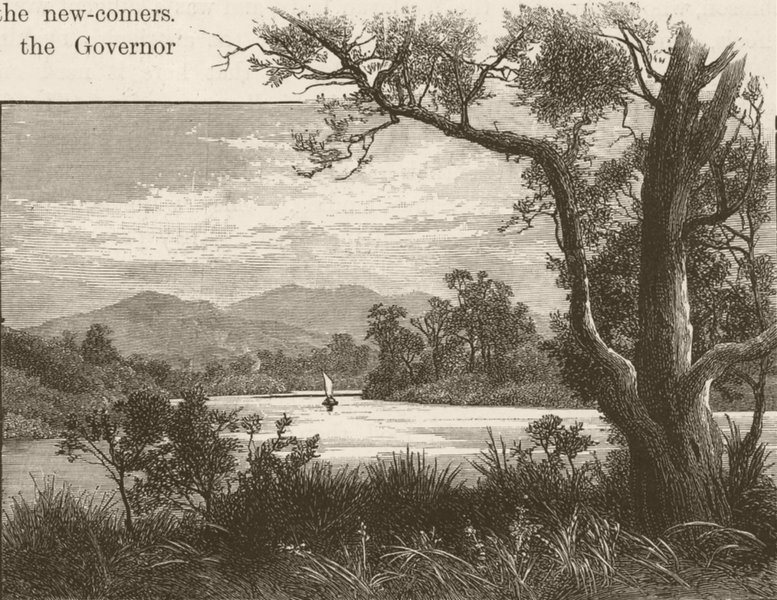 Associate Product AUSTRALIA. Tasmania. Bit of George River 1890 old antique print picture