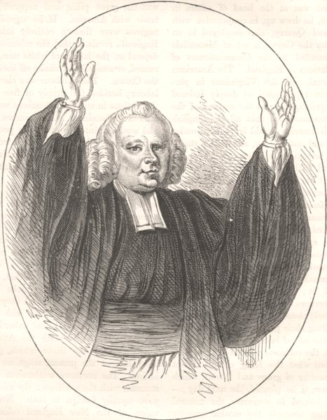 CLERGY. George Whitefield c1880 old antique vintage print picture
