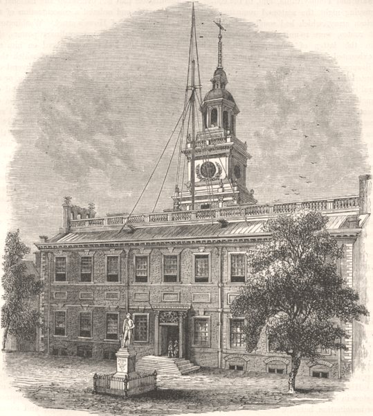 Associate Product PHILADELPHIA. House where 1st Congress was held c1880 old antique print