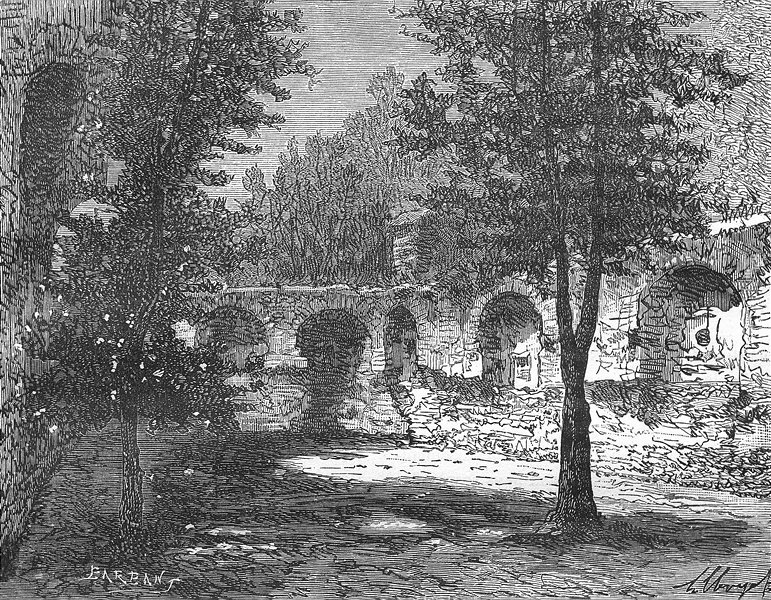 Associate Product ALGERIA. Generale. Ruines d'Hypone 1884 old antique vintage print picture