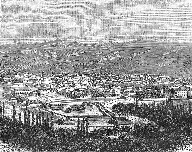 ALGERIA. Oran. Tlemcen 1884 old antique vintage print picture