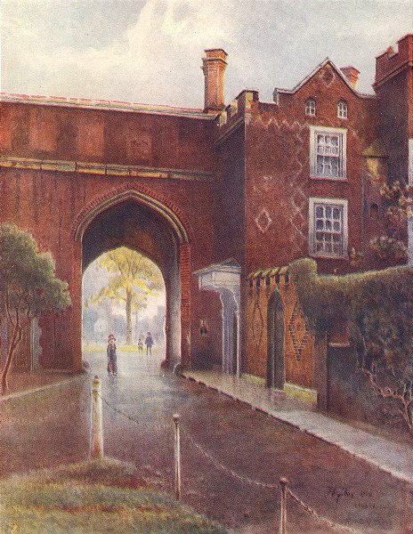 RICHMOND-UPON-THAMES Petersham Road Surrey 1914 old antique print picture 