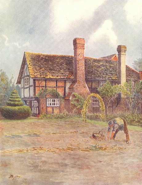 Associate Product ALFORD. Alfold House Farm. Surrey 1914 antique vintage print picture