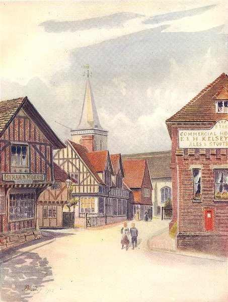 Associate Product LINGFIELD. View of the town. Surrey 1914 old antique vintage print picture