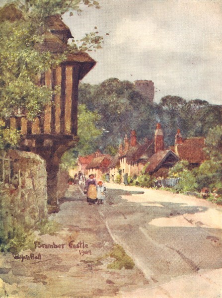 Associate Product SUSSEX. Bramber Castle 1906 old antique vintage print picture