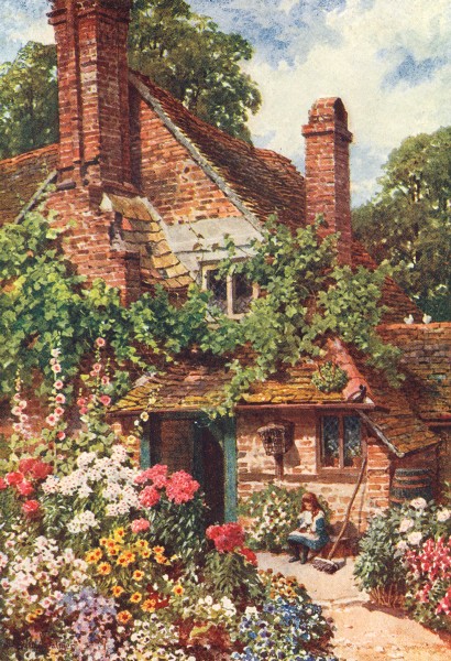 Associate Product SURREY. A Cottage Home, Compton 1912 old antique vintage print picture