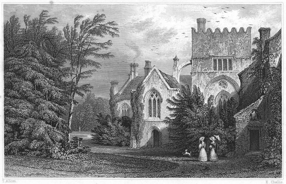 Associate Product DEVON. Buckland Abbey 1829 old antique vintage print picture
