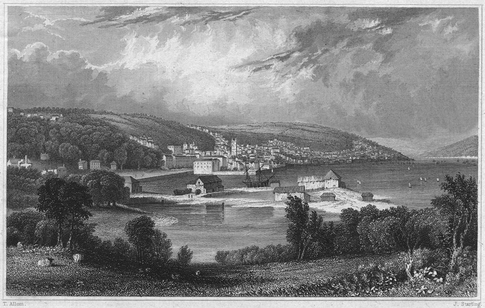 Associate Product CORNWALL. Falmouth, from Pendennis Castle 1831 old antique print picture