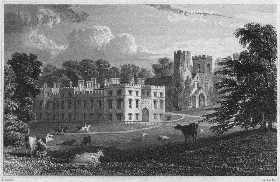 Associate Product CORNWALL. Port Eliot (The seat of the Earl of St Germans) 1831 old print