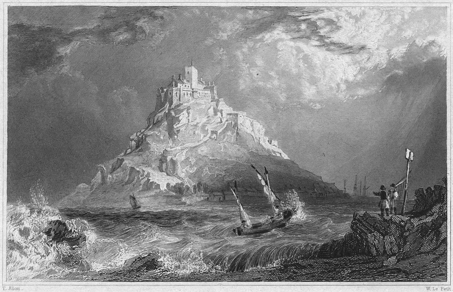 Associate Product CORNWALL. St. Michael's Mount 1831 old antique vintage print picture
