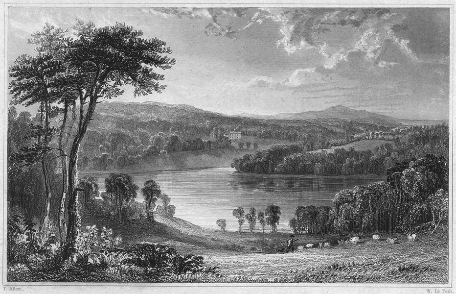 Associate Product CORNWALL. Penrose, and Looe-Pool, near Helston (The seat of J Rogers Esq) 1831