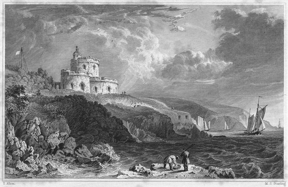 Associate Product CORNWALL. St. Mawes Castle 1831 old antique vintage print picture
