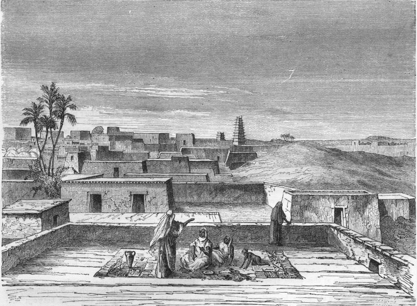 NIGER. Agadez 1870 old antique vintage print picture