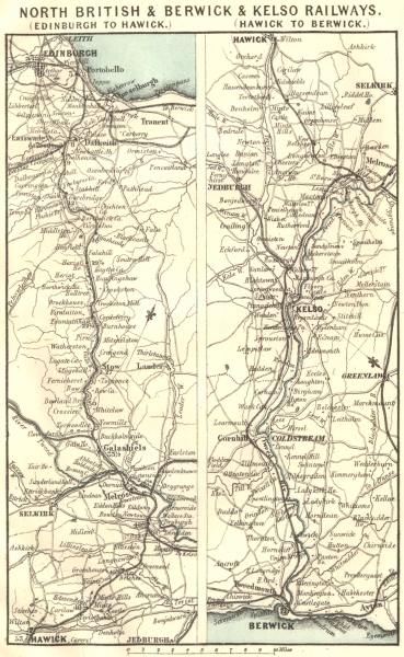 Railways Cheviot Hills Farne Islands.DOWER 1863 NORTHUMBERLAND County map 