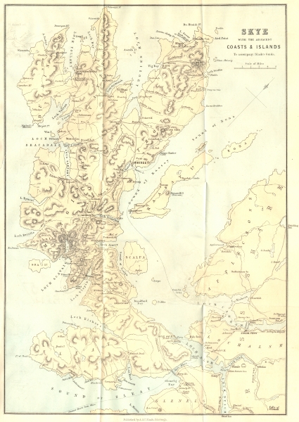 Associate Product SCOTLAND. Skye with the adjacent coasts & islands. Ross shire 1887 old map