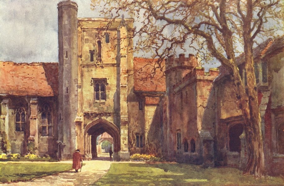 Beaufort Tower & Ambulatory, St. Cross, Winchester. Hampshire. Haslehust 1920