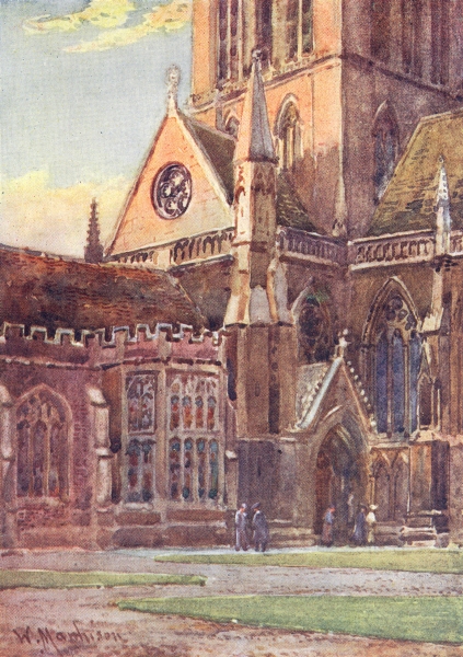 Associate Product CAMBRIDGE. Entry St John's College Chapel Ct 1907 old antique print picture