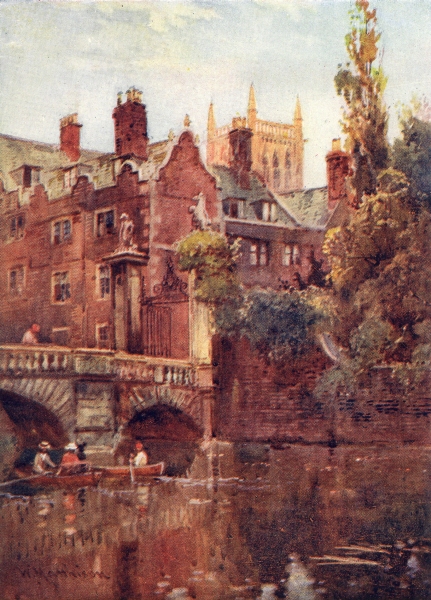 Associate Product CAMBRIDGE. Colleges. Gateway & bridge 1907 old antique vintage print picture