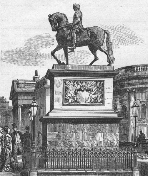 Associate Product IRELAND. Dublin city. Statue of William III 1898 old antique print picture