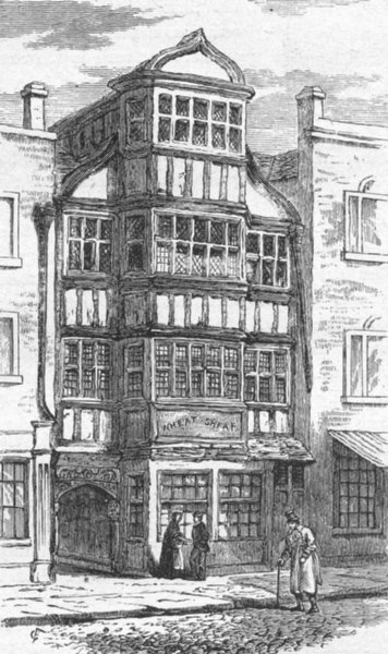 Associate Product GLOS. Gloucester & Tewkesbury. Wheatsheaf Inn 1898 old antique print picture