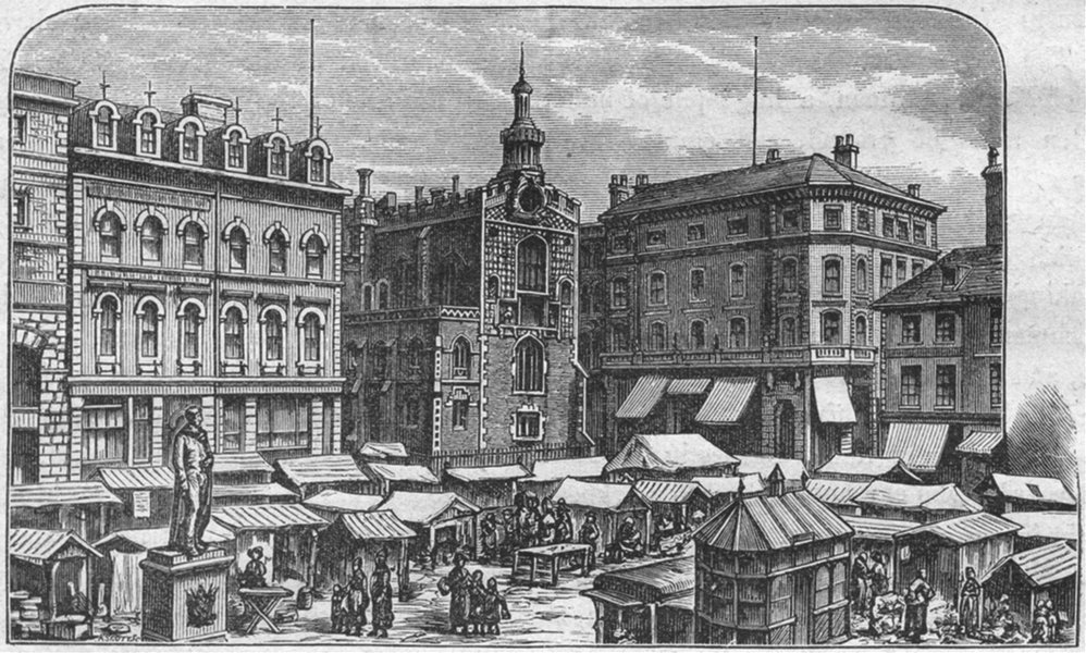 NORFOLK. Norwich. market 1898 old antique vintage print picture