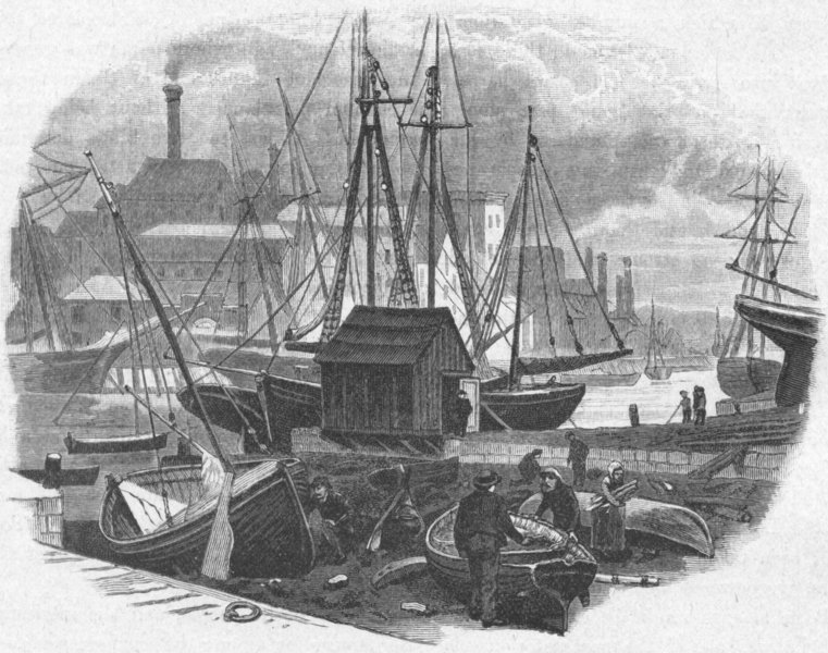 DORSET. Poole Harbour 1898 old antique vintage print picture