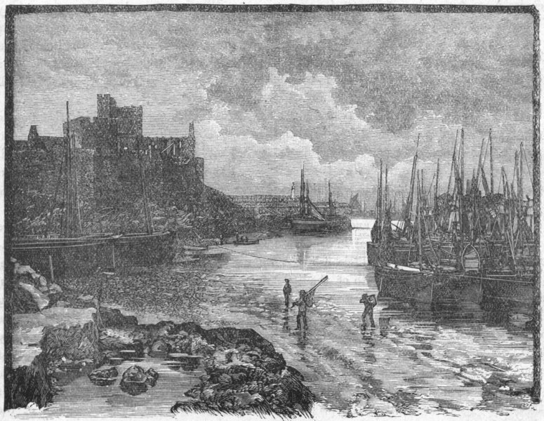 IOM. Isle of Man. Peel Castle 1898 old antique vintage print picture