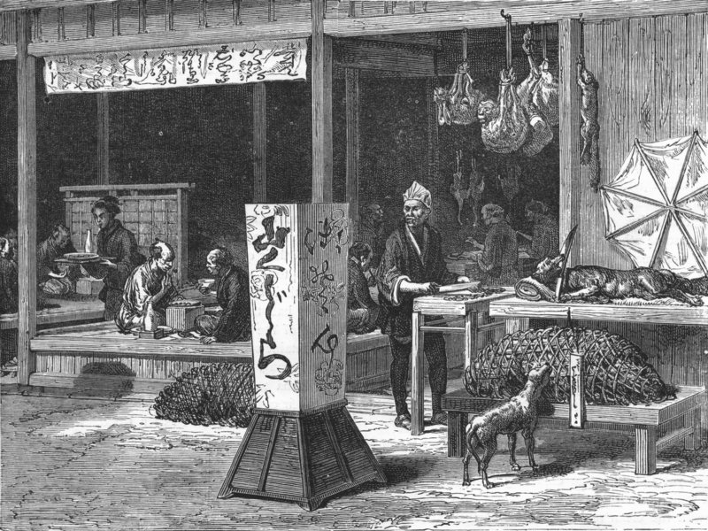 Associate Product JAPAN. Shops, Shinagawa 1880 old antique vintage print picture
