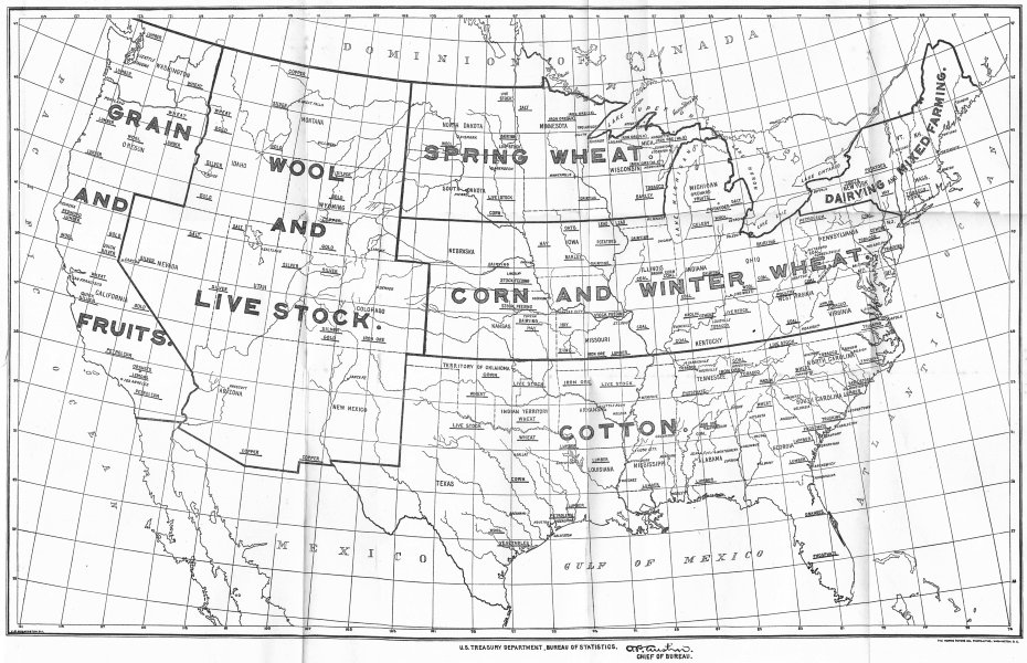 Associate Product USA. Productive areas agricultural staples 1901 1942 old vintage map chart