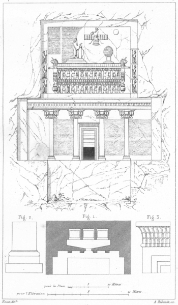 IRAN. Architecture. Persepolis Tombeaux rois-(Nakchi-Roustam) 1875 old print