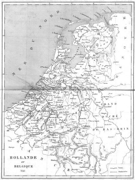 Associate Product NETHERLANDS. Holland et Belgique 1843 1879 old antique vintage map plan chart