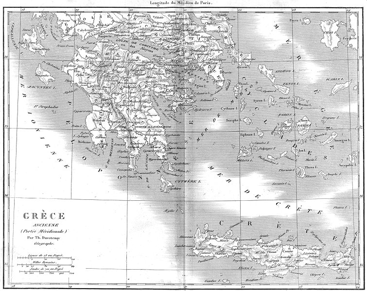 GREECE. Grece(Greece)Ancienne(Meridionale)Ancient south 1879 old antique map