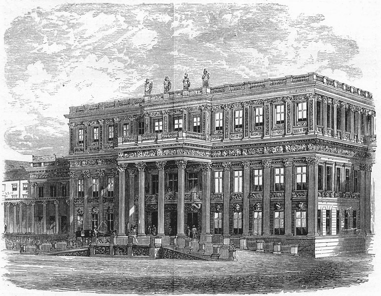 GERMANY. Palace of the Crown Prince, Berlin c1893 old antique print picture