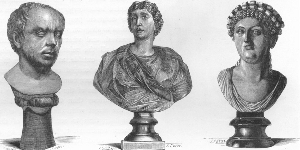 Associate Product ROME. Marius; Messalina; Agrippina, daughter of Drusus 1872 old antique print