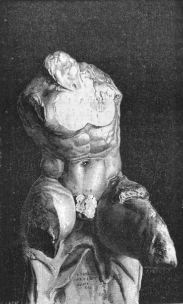Associate Product LONDON. Torso of the Belvedere 1872 old antique vintage print picture
